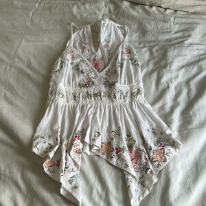Anthropologie Embroidered Tank